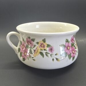 Vintage Portmeirion Pink & Yellow Daisy Chamber Pot Stoke-On-Trent England